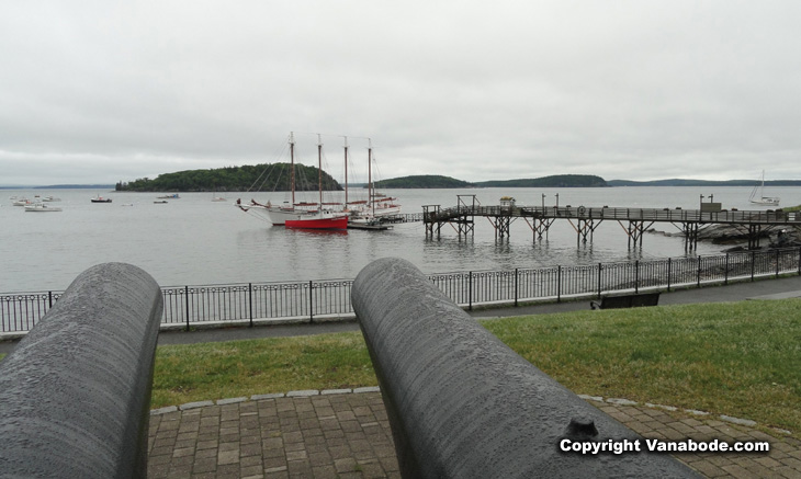 picture of sailboats from agamont park bar harbor maine