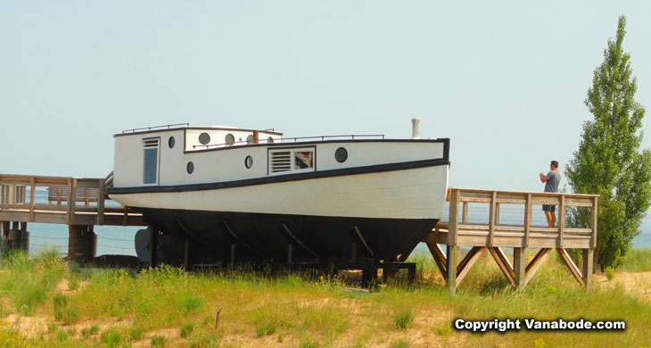 boat part of sleeping bear national park visitor center tours