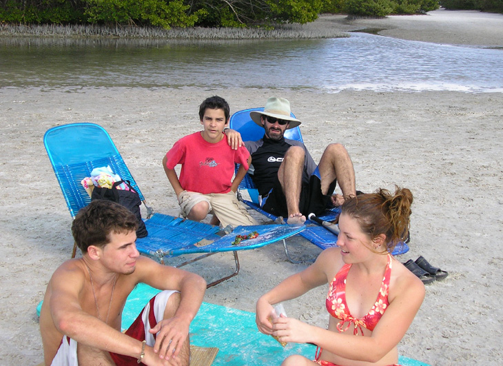 picture of family at bonita beach