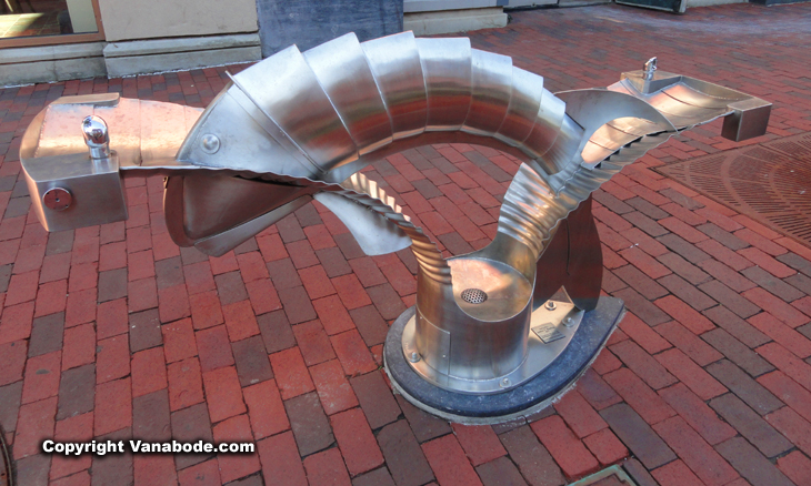 Downtown burlington custom stainless water fountain