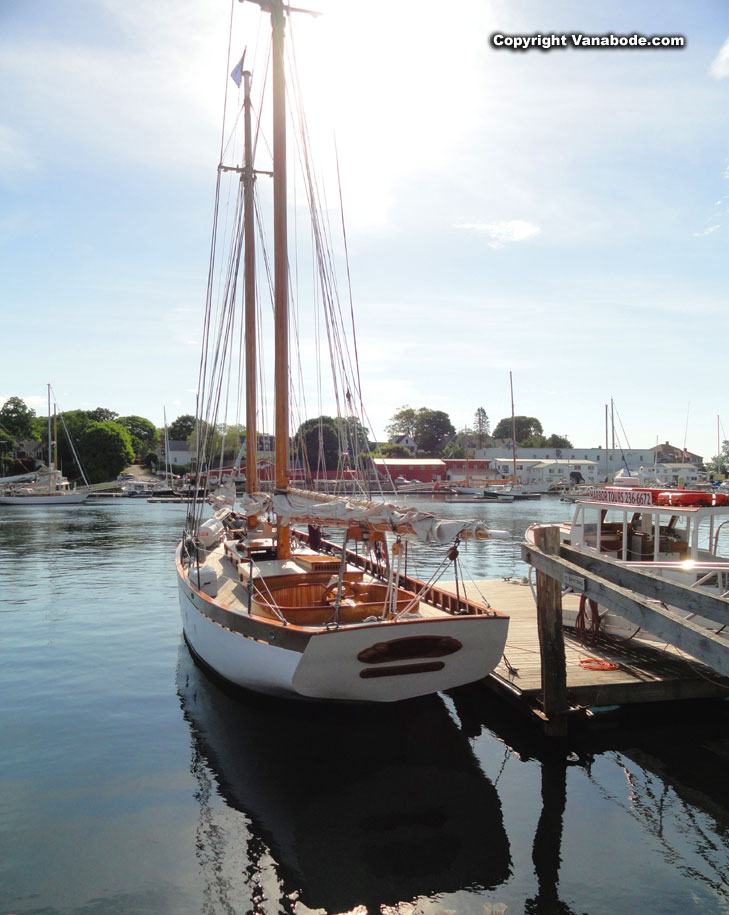 camden maine sailboat at dock