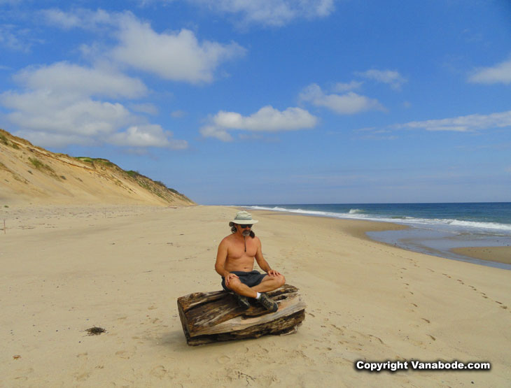 Jason Odom on the beach in massachusetts