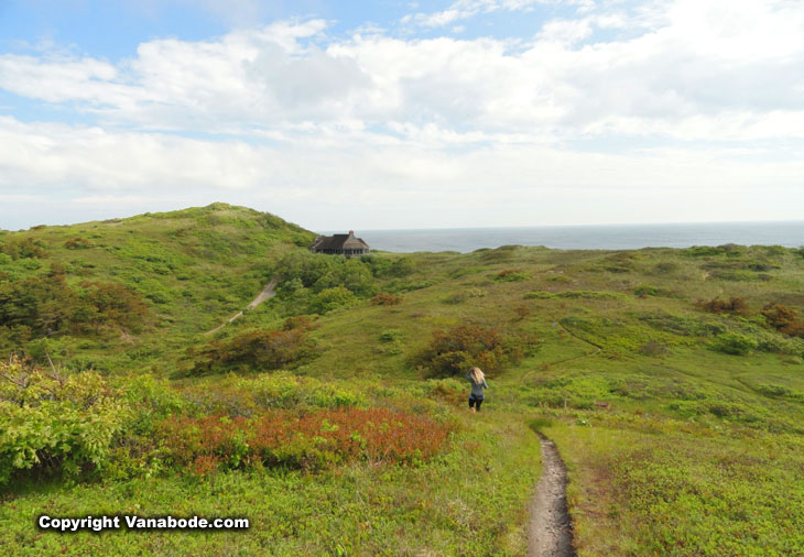 Cape Cod Pamet Trail to the beach in Massachusetts