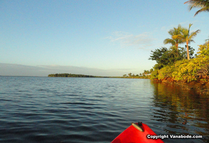 Cape Coral kayak trip while Vanaboding.
