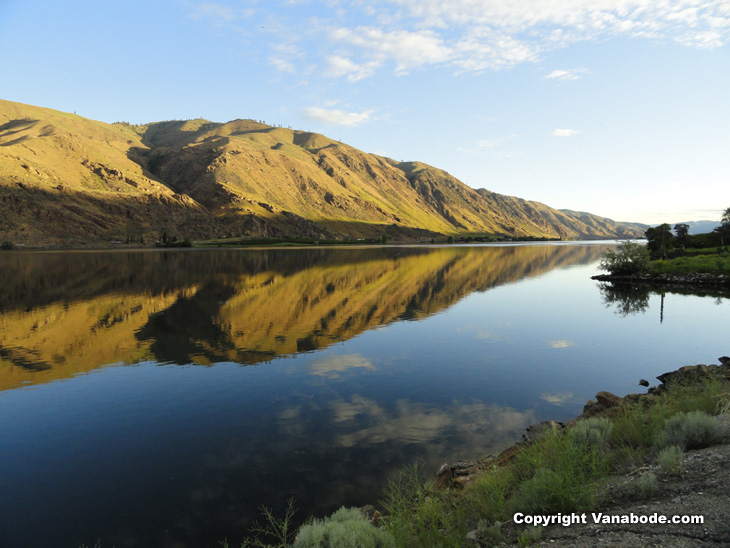 Columbia River from the highway 97 on the way to Chelan Washington