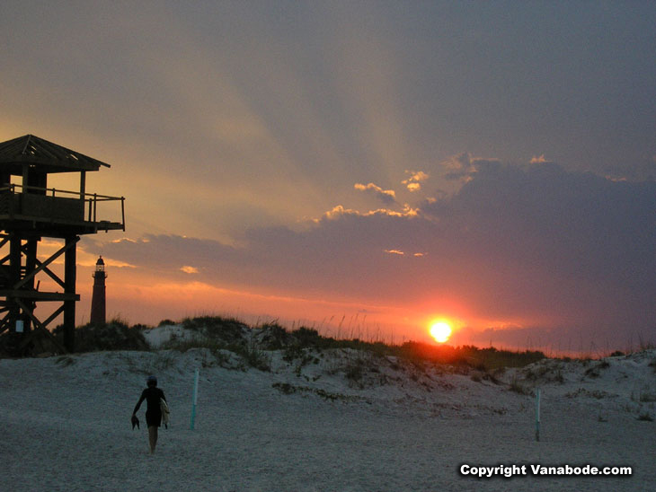 picture taken in daytona beach at sunset