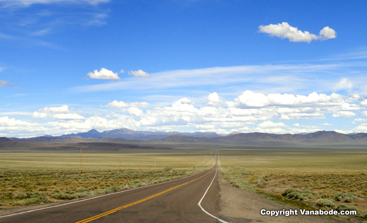 desert highway picture shows the solitude and serious outdoors that you have all to yourself when van camping here 