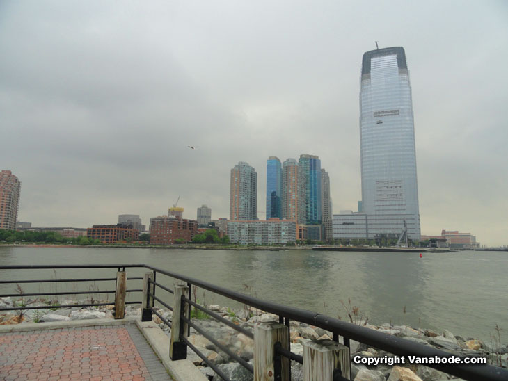 Ellis Island views from New Jersey in liberty state park