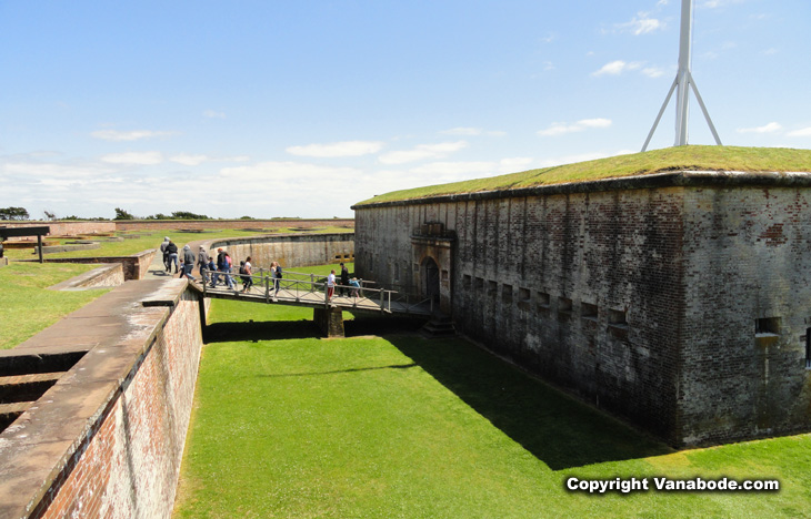 fort macon atlantic beach outside wall view