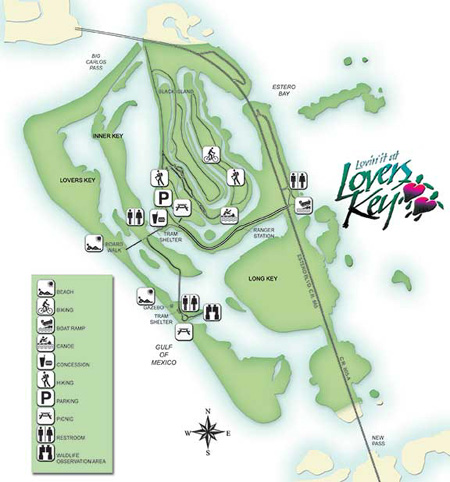 lovers key state park map picture