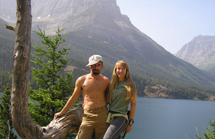 picture of us at st mary's lake glacier park