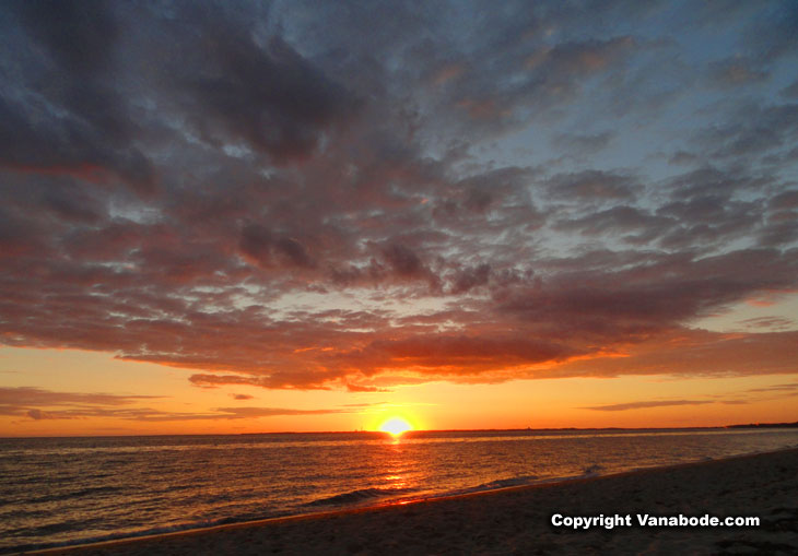 oceanfront at grat hollow beach for sunset on big city wild country road trip