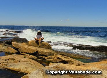 on the rocks in halibut state park mass