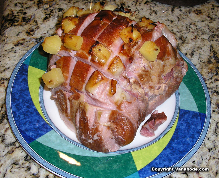 ham cooked in solar oven picture