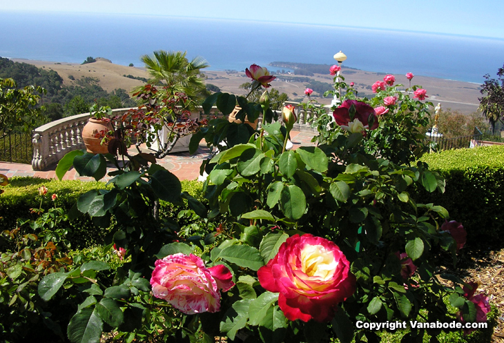 picture overlooking pacific ocean from hearst castle