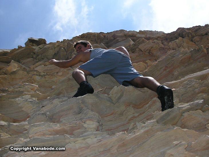 picture of josh climbing in texas