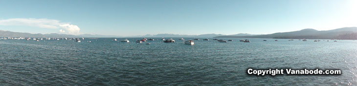 picture of boats anchored in lake tahoe nevada