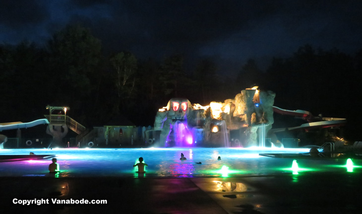 moose hillock pool at night