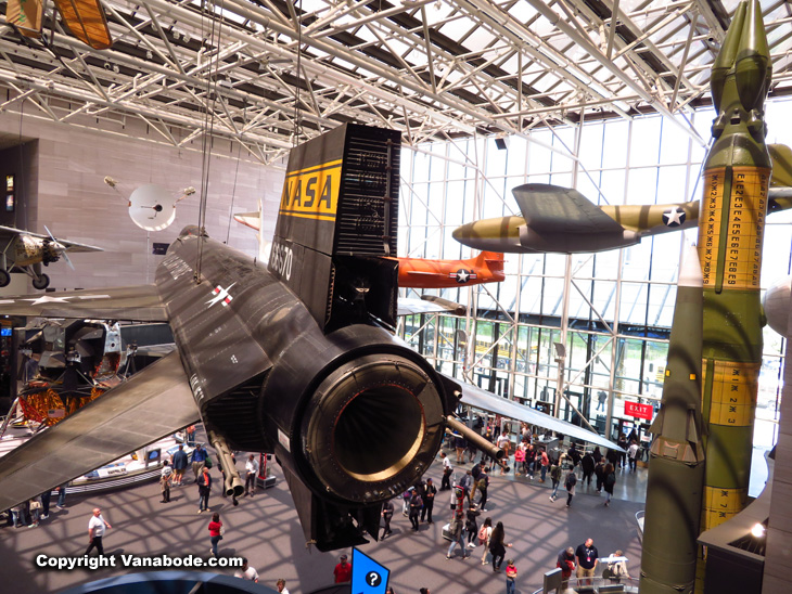 air and space museum aircraft from above