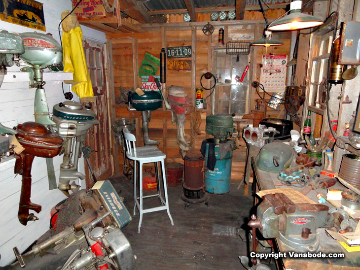 old engines and outboard motors of antique restored quality