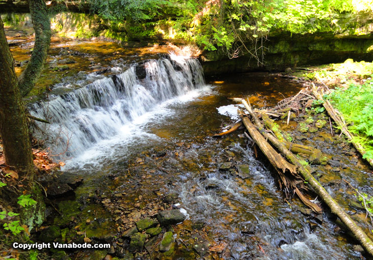 waterfalls in Lake Superior Pictured Rocks