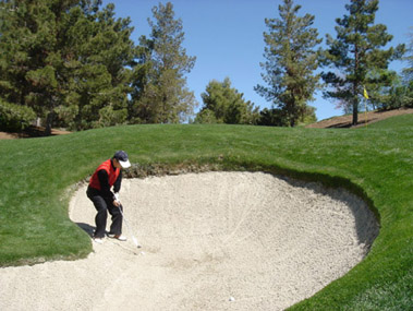 In this picture you get an inkling of the elevation changes at Shadow Creek North Las Vegas.