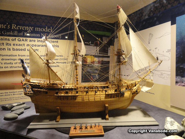 intricate ship models in museum
