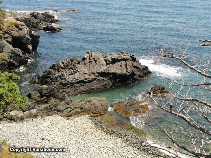 beaches from the hiking cliffs on maines coast