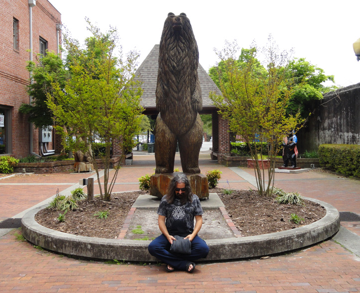 Vanabode author bear posing