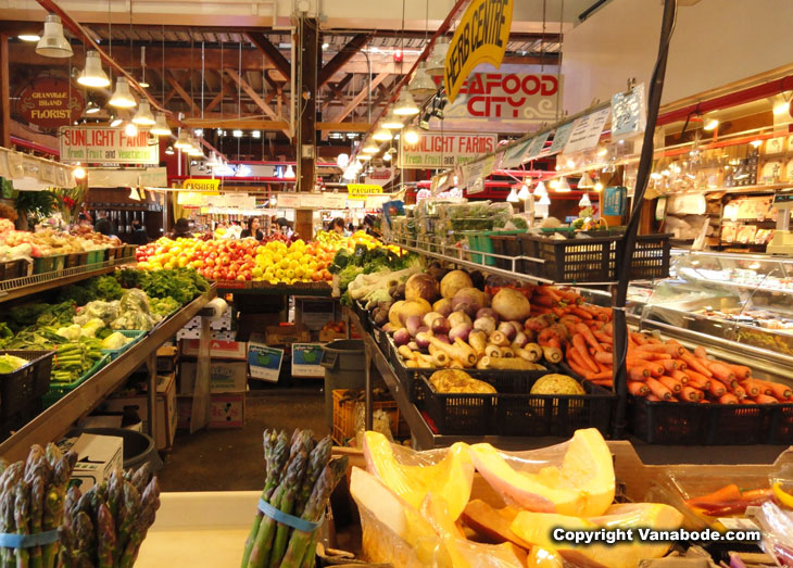 picture taken inside granville island market in vancouver canada
