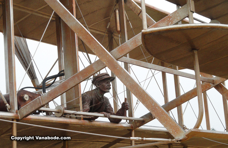 Wright Brothers airplane memorial sculpture